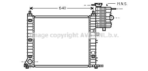 AVA QUALITY COOLING Радиатор, охлаждение двигателя MS2349